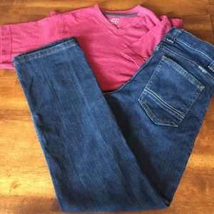 ⬇️sale Wrangler Jeans Boys 14 and Soft V-neck Tee